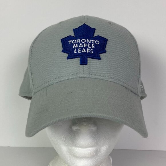 Toronto Maple Leafs Hat Reebok Face Off Headwear Gray Men's Size M/L Stretch NHL - Picture 1 of 11